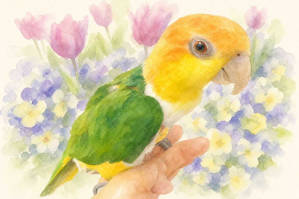 水彩風で描いた小鳥・小動物のイラスト