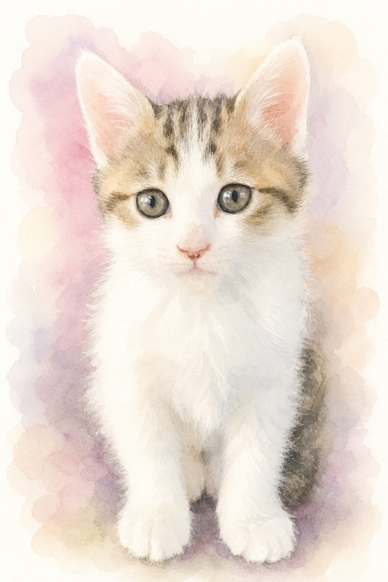 猫のイラスト作例