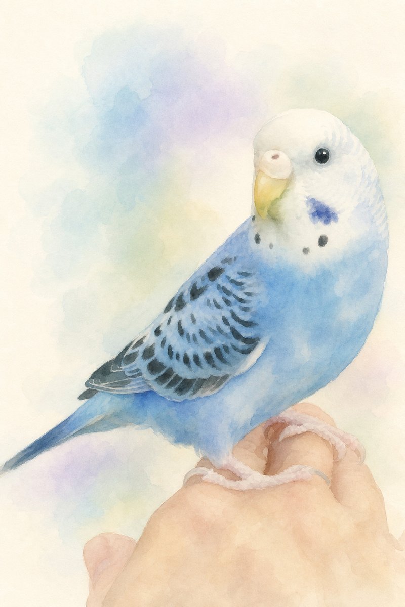 小鳥・小動物の水彩風イラスト作例10
