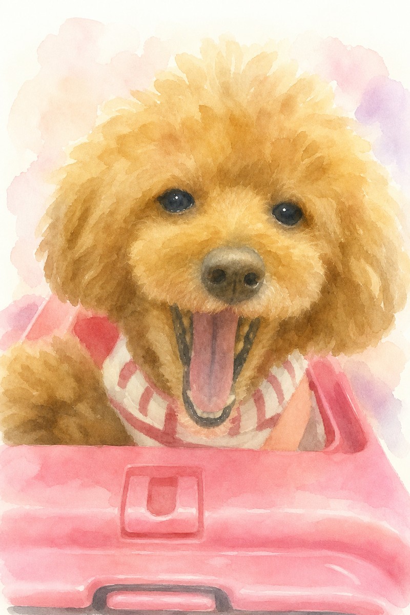 トイプードルのイラスト作例